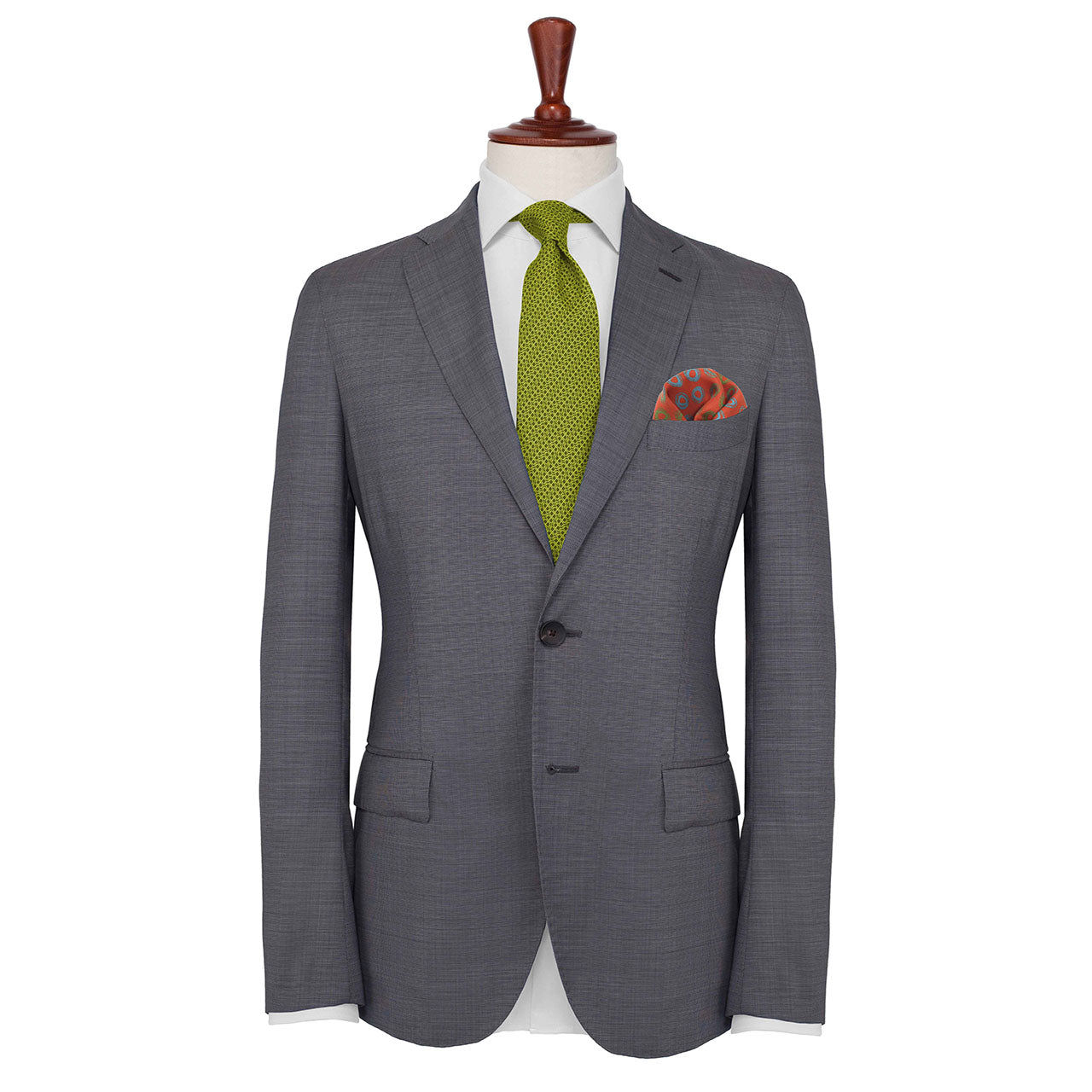 Polka Passion Fire Orange Pocket Square