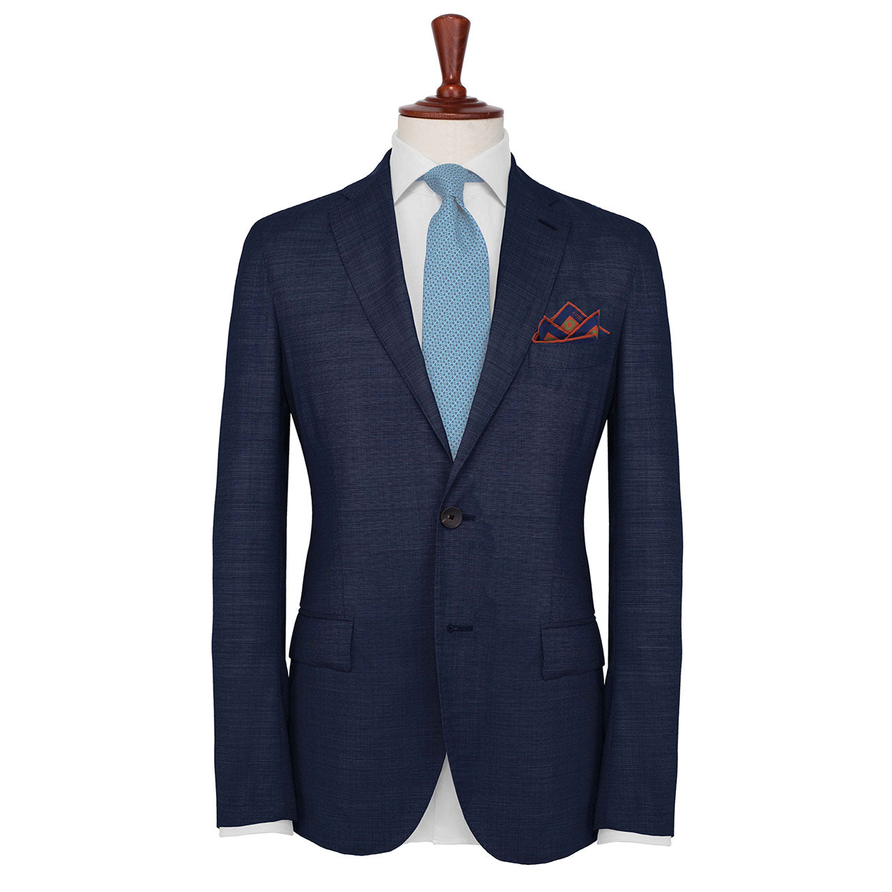 Polka Passion Fire Orange Pocket Square
