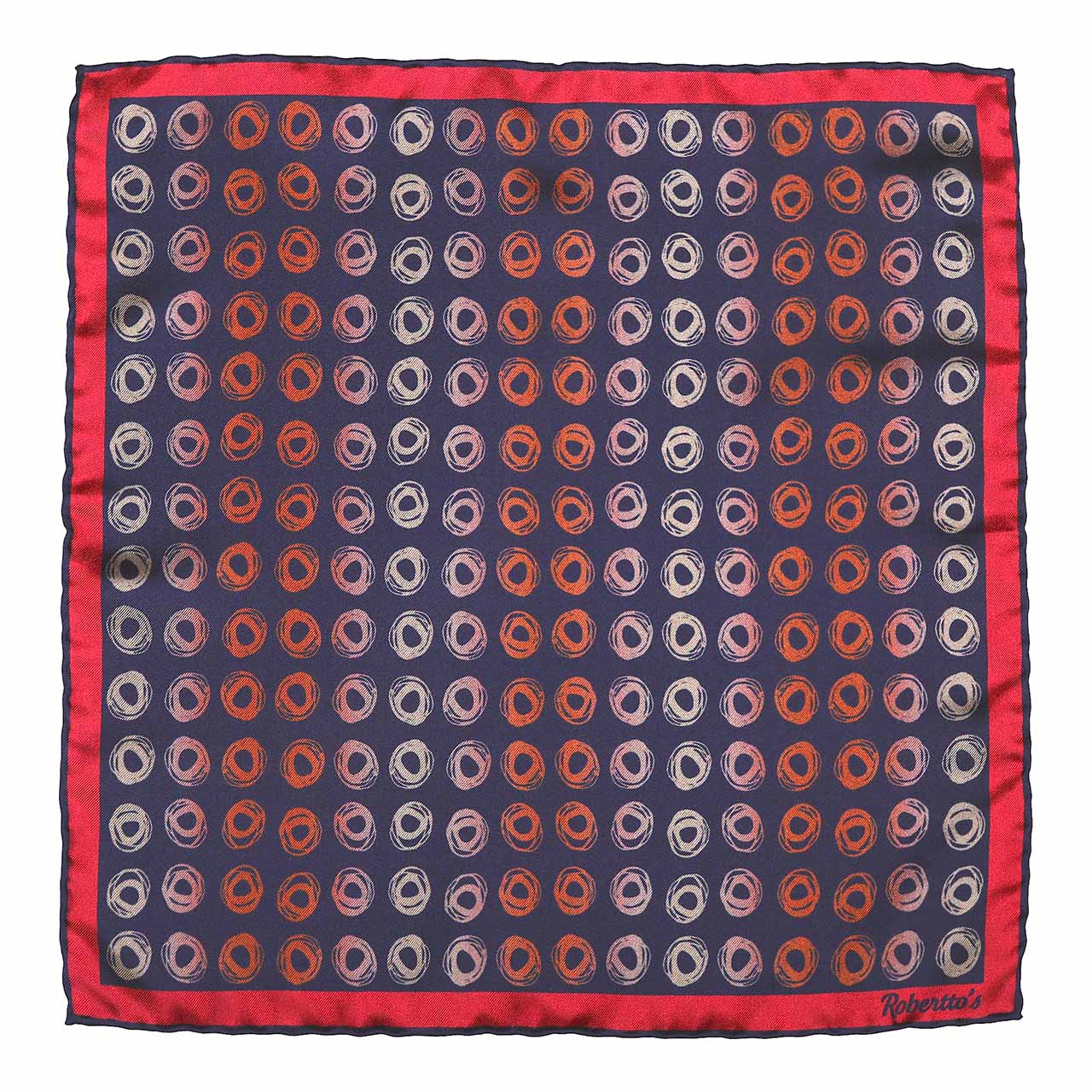 Polka Passion Dark Navy Pocket Square