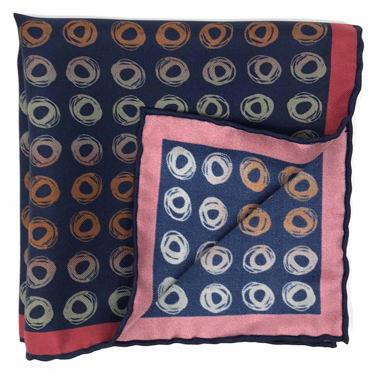 Polka Passion Dark Navy Pocket Square