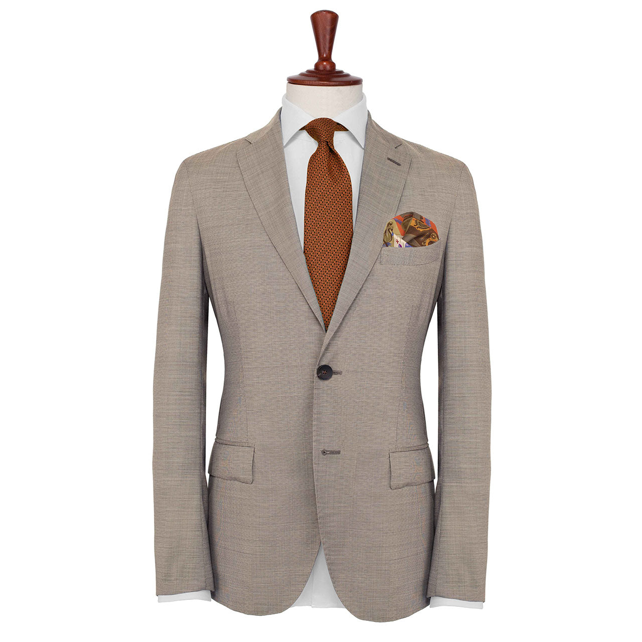 Les Chevaliers Orange Pocket Square