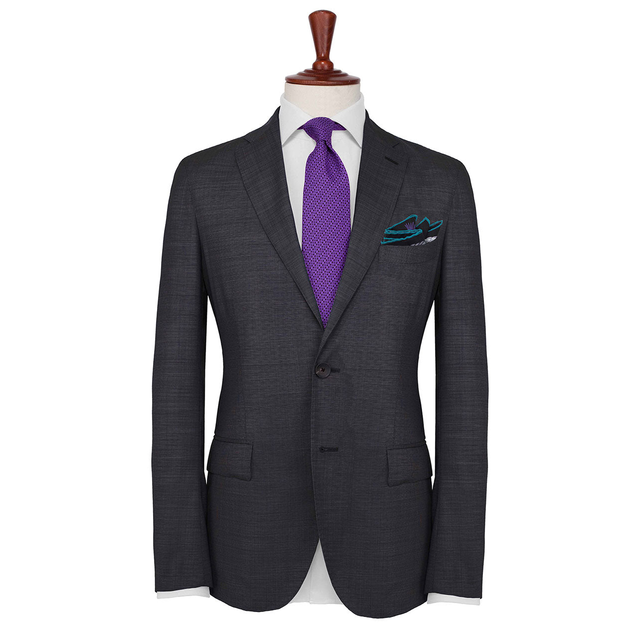 Les Chevaliers Black Pocket Square