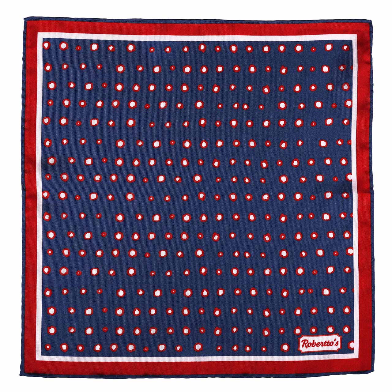 Polka Mania Greyish Blue Pocket Square