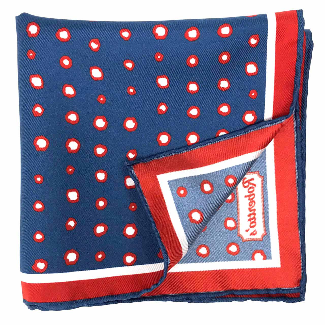 Polka Mania Greyish Blue Pocket Square