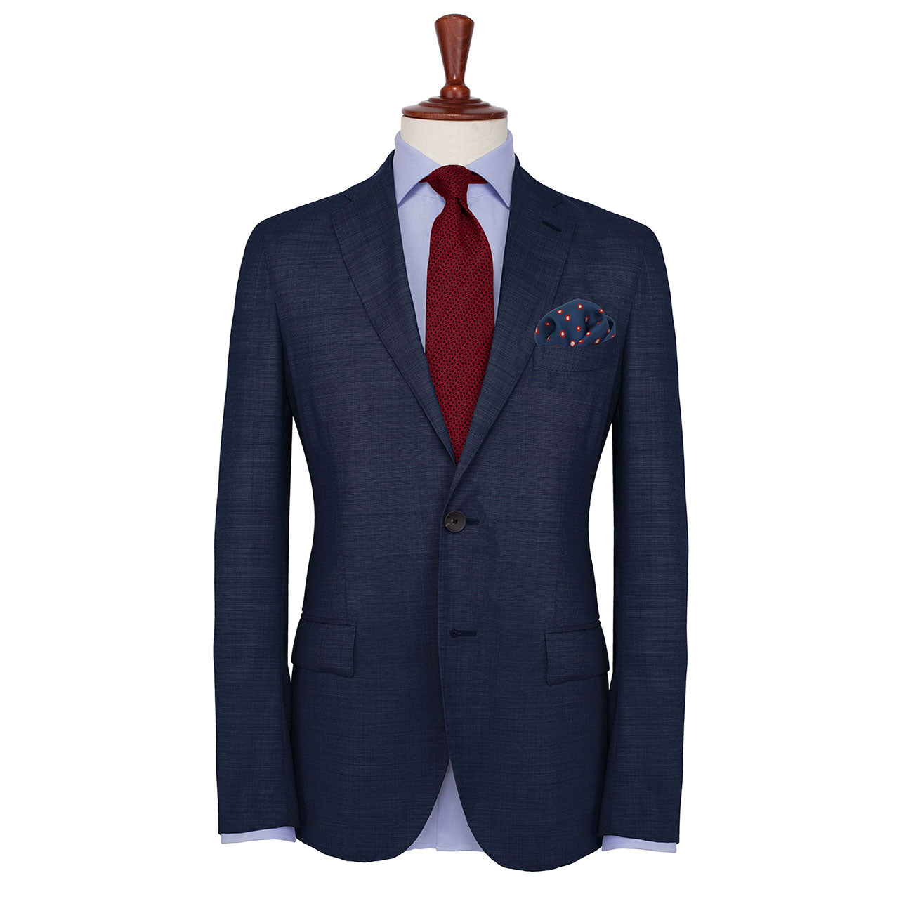 Polka Mania Greyish Blue Pocket Square