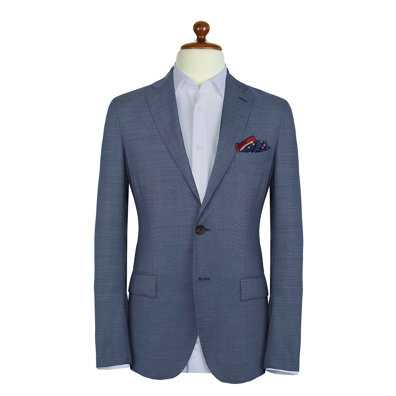 Polka Mania Greyish Blue Pocket Square