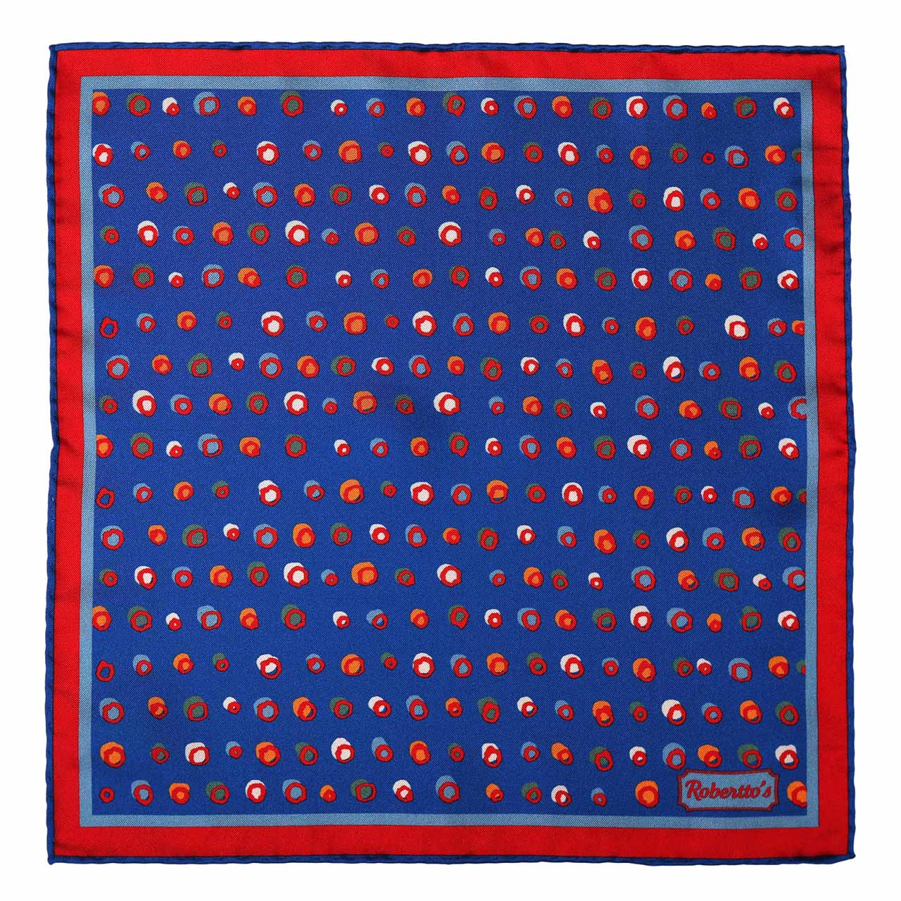 Polka Mania Indigo Pocket Square