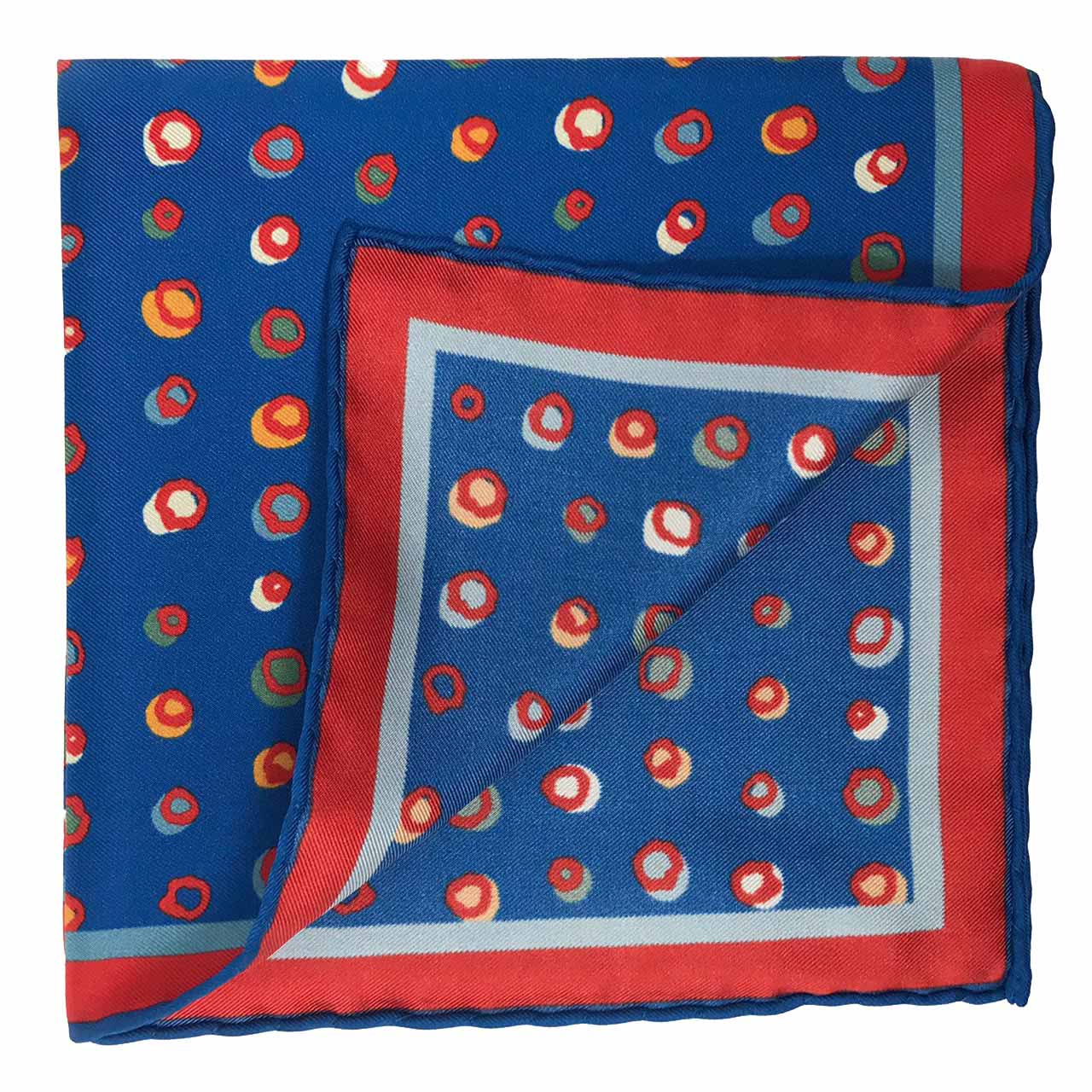 Polka Mania Indigo Pocket Square