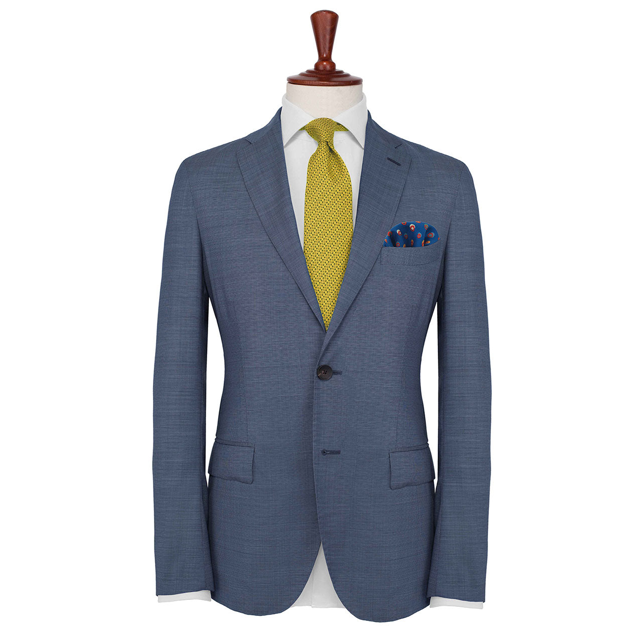 Polka Mania Indigo Pocket Square