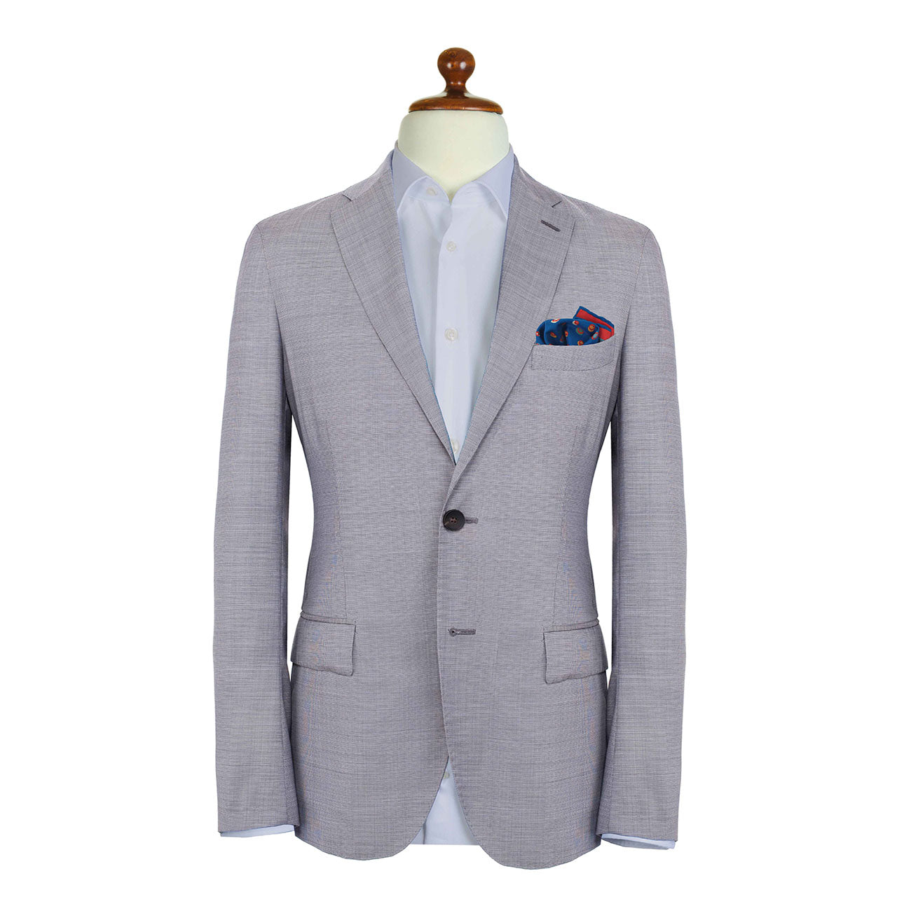 Polka Mania Indigo Pocket Square