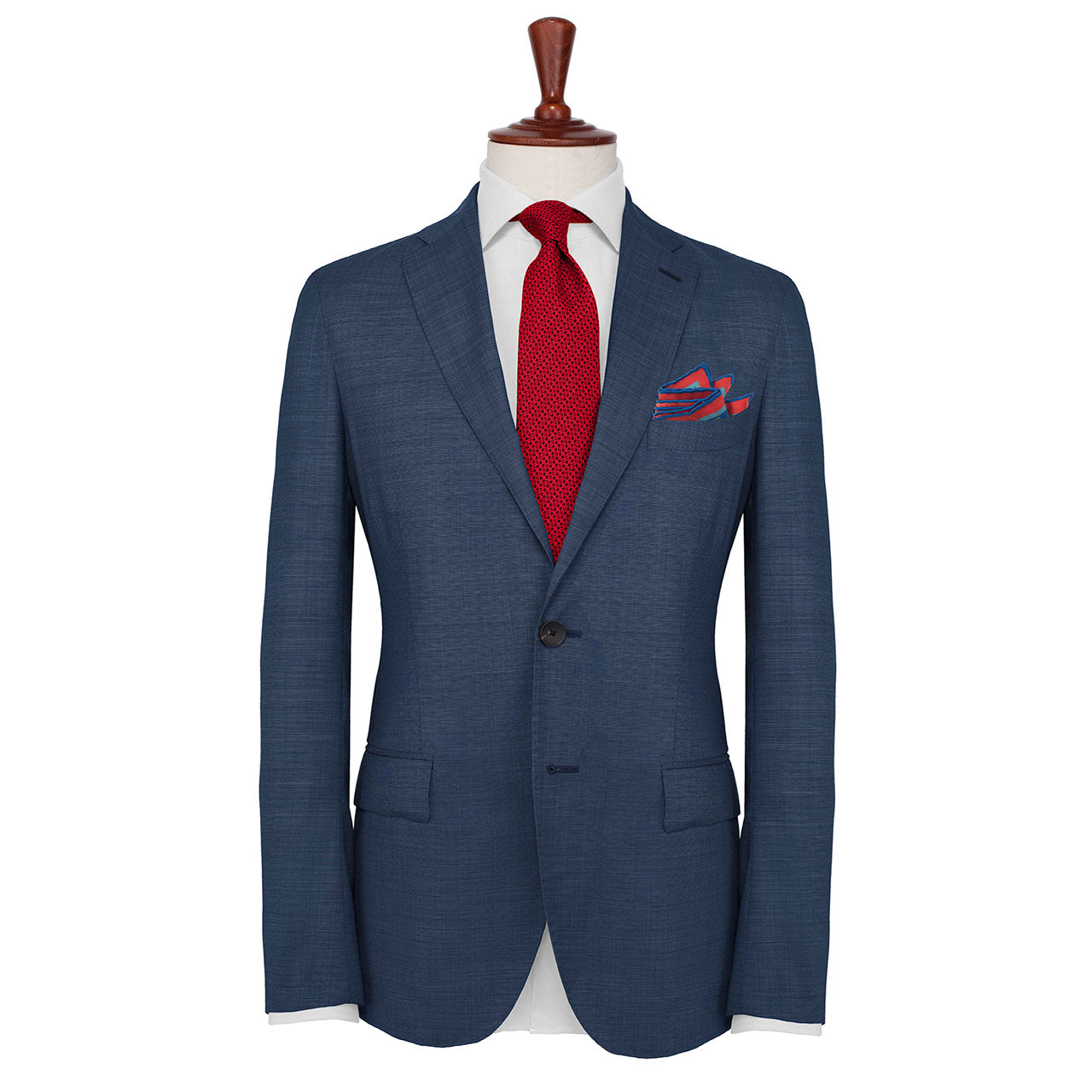 Polka Mania Indigo Pocket Square