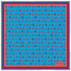 Polka Mania Azure Blue Pocket Square