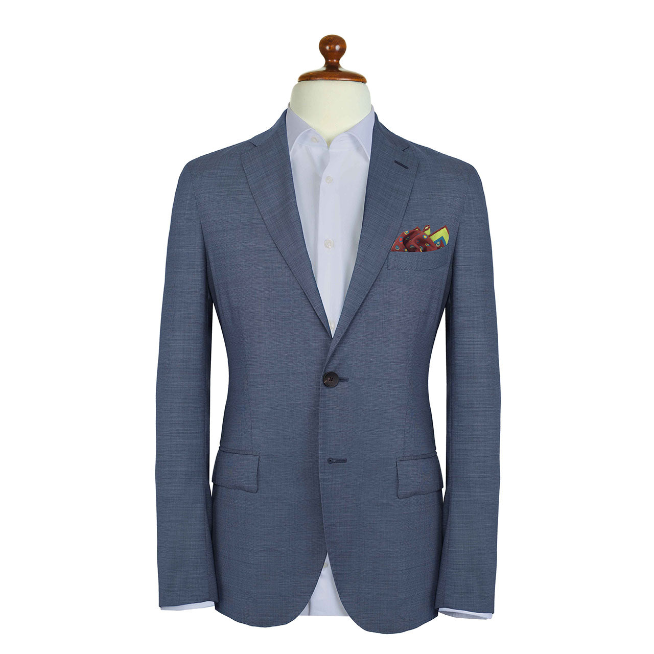 Polka Mania Brown Red Pocket Square
