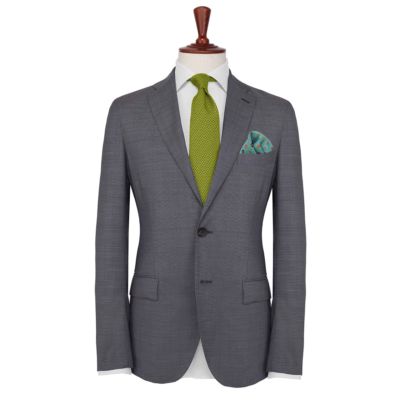Polka Mania Turquoise Pocket Square