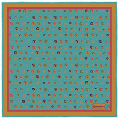 Polka Mania Turquoise Pocket Square