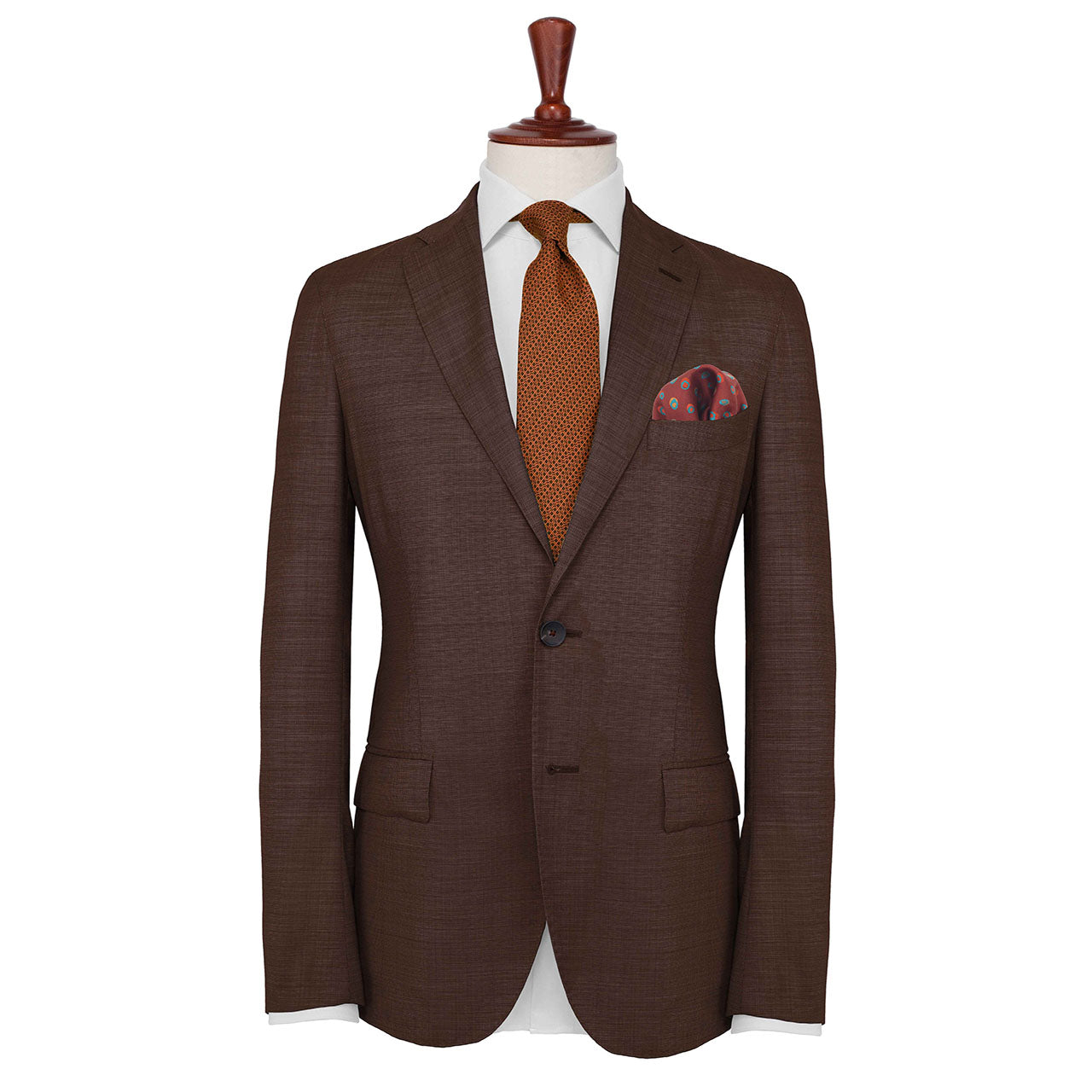 Polka Mania Maroon Pocket Square