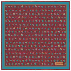 Polka Mania Maroon Pocket Square