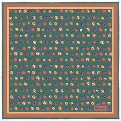Polka Mania Pine Green Pocket Square