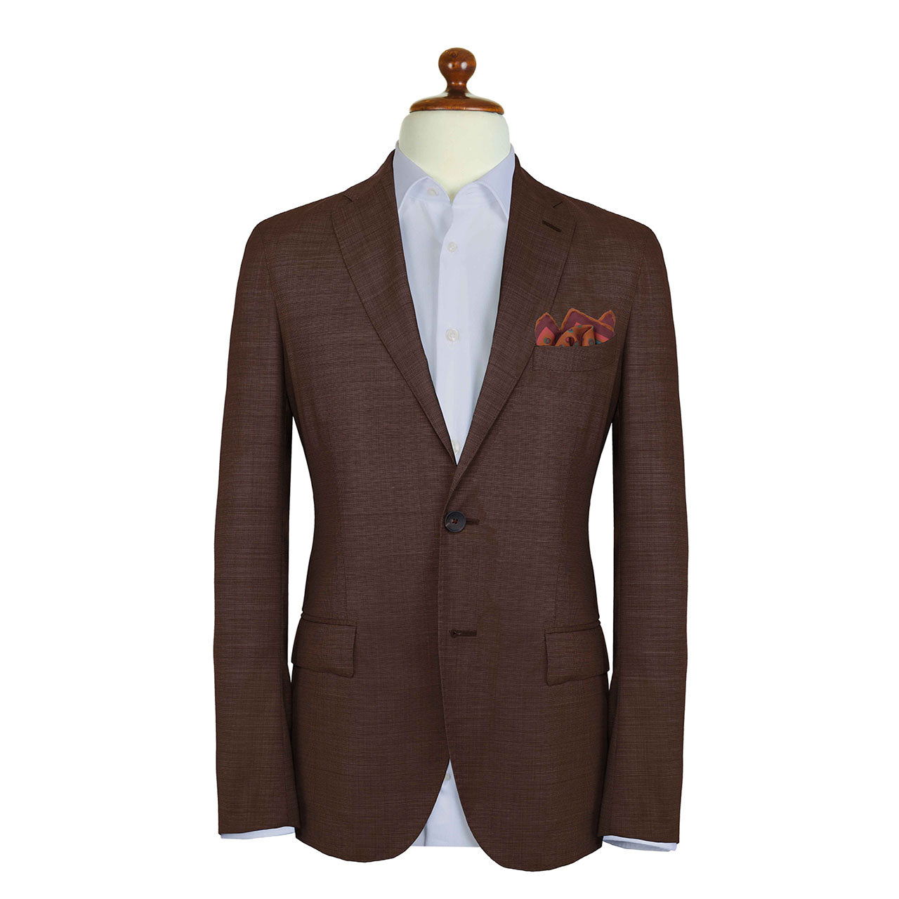 Polka Mania Cinnamon Pocket Square