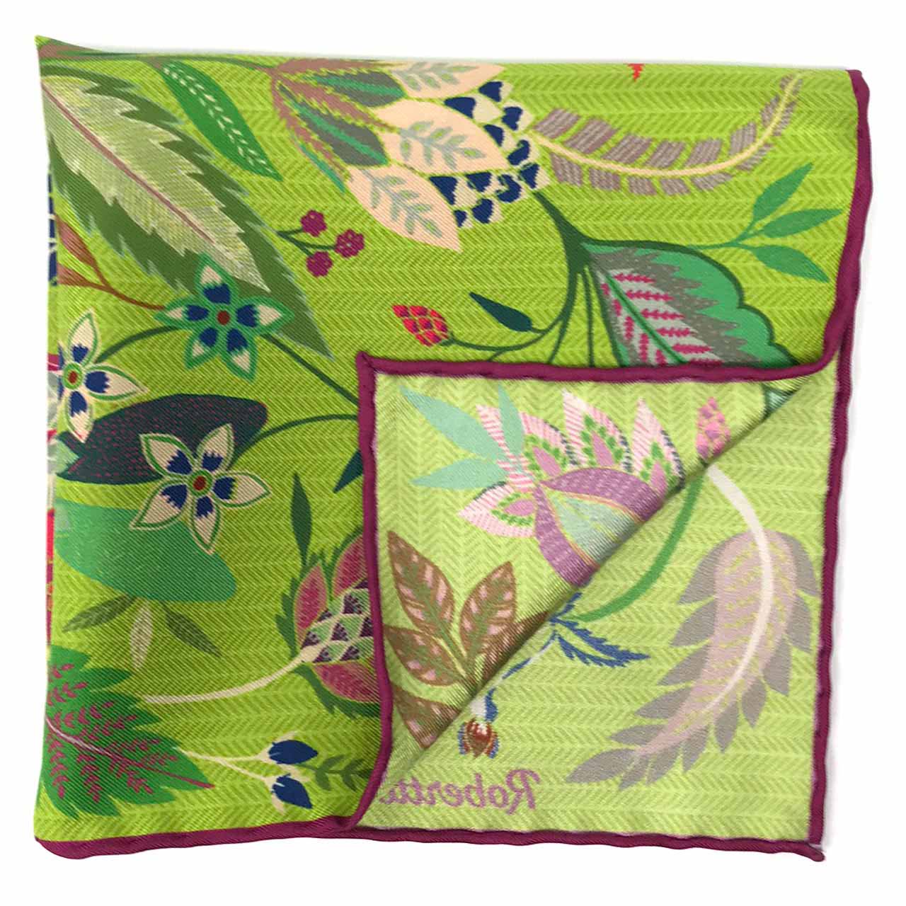 Dragonfly Chaser Lime Green Pocket Square