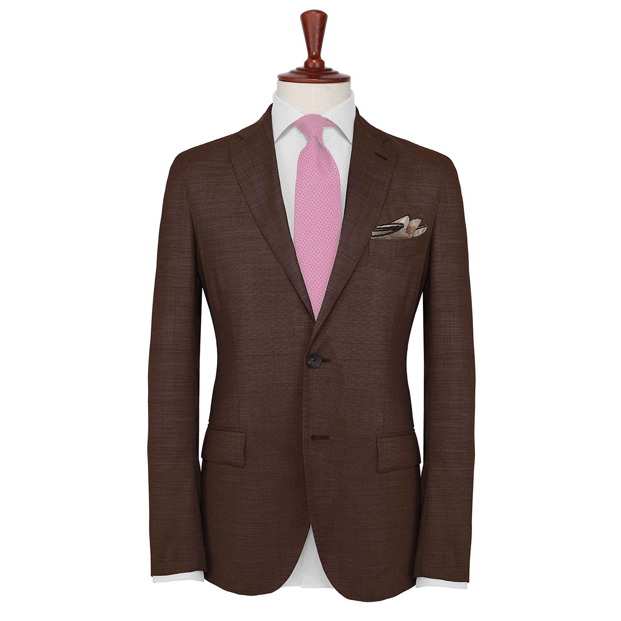 Dragonfly Chaser Greige Pocket Square