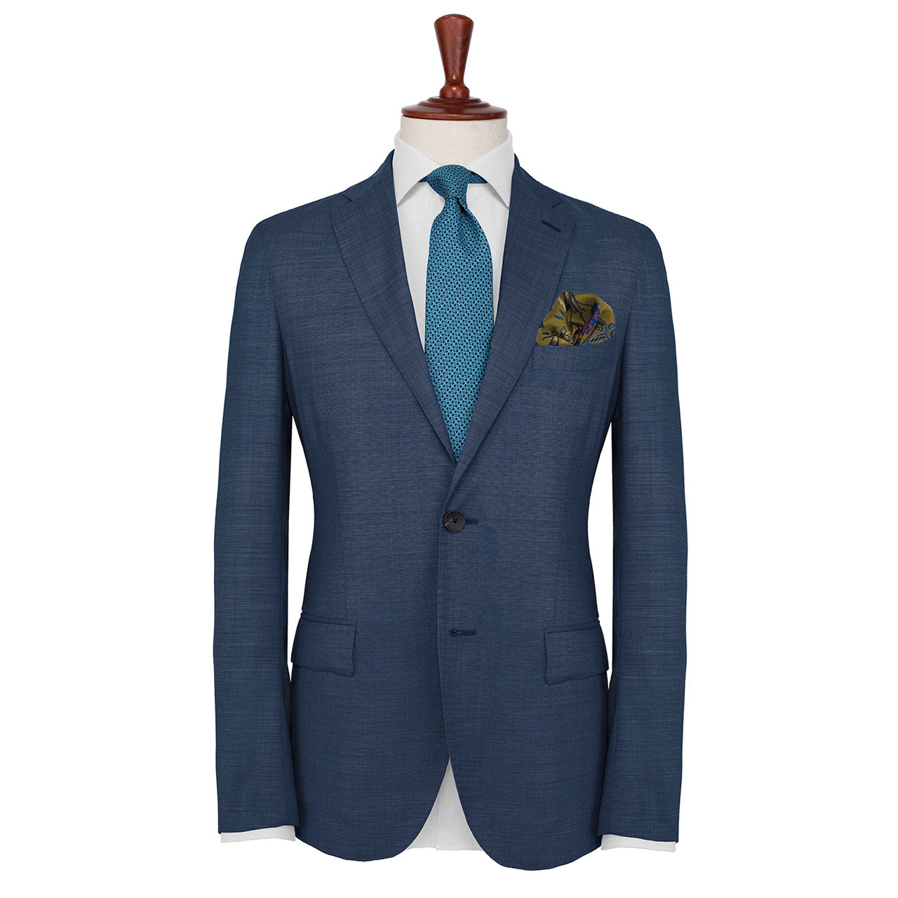 Dragonfly Chaser Mustard Green Pocket Square