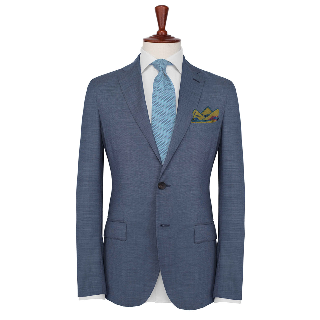 Dragonfly Chaser Mustard Green Pocket Square