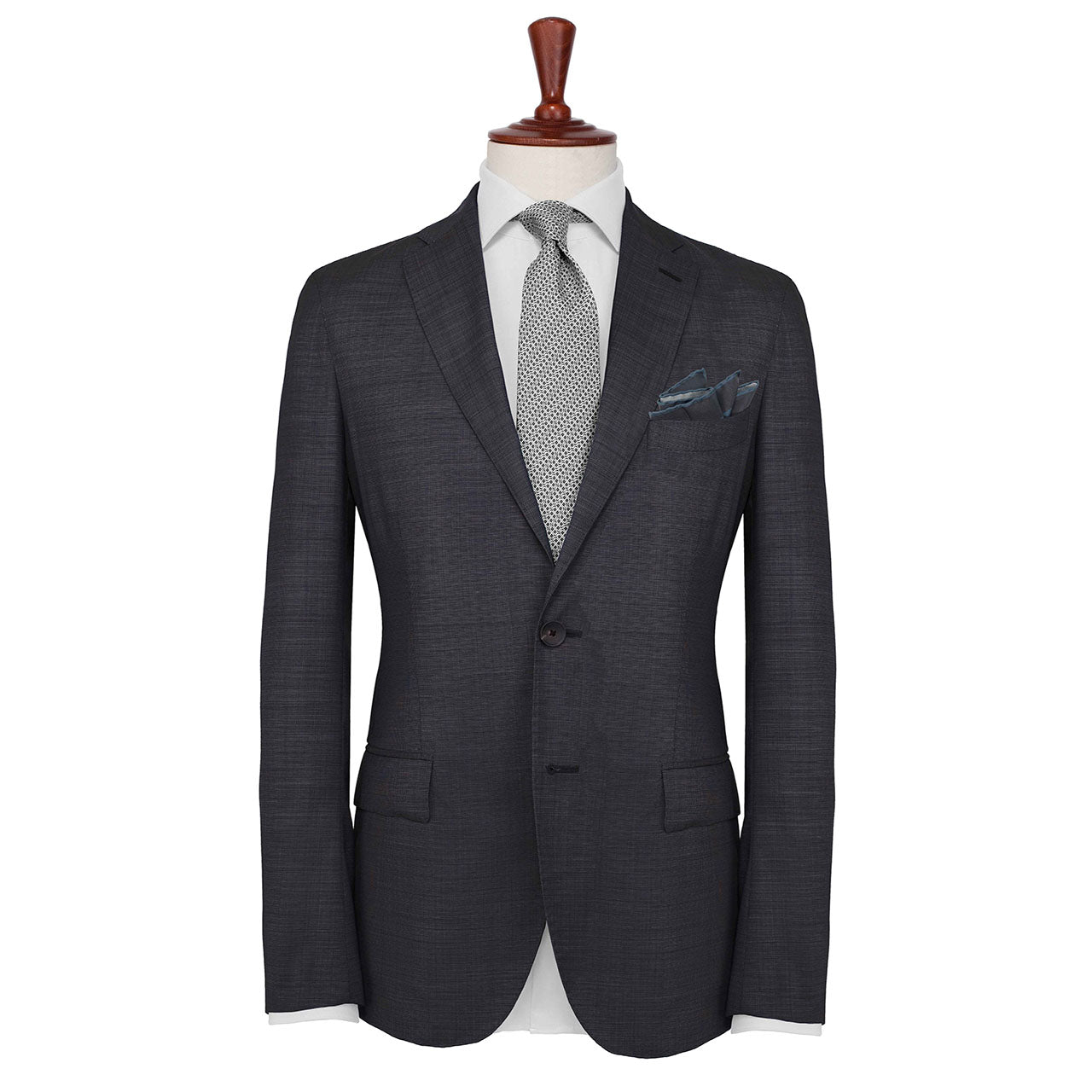Daliesque Metallic Grey Pocket Square