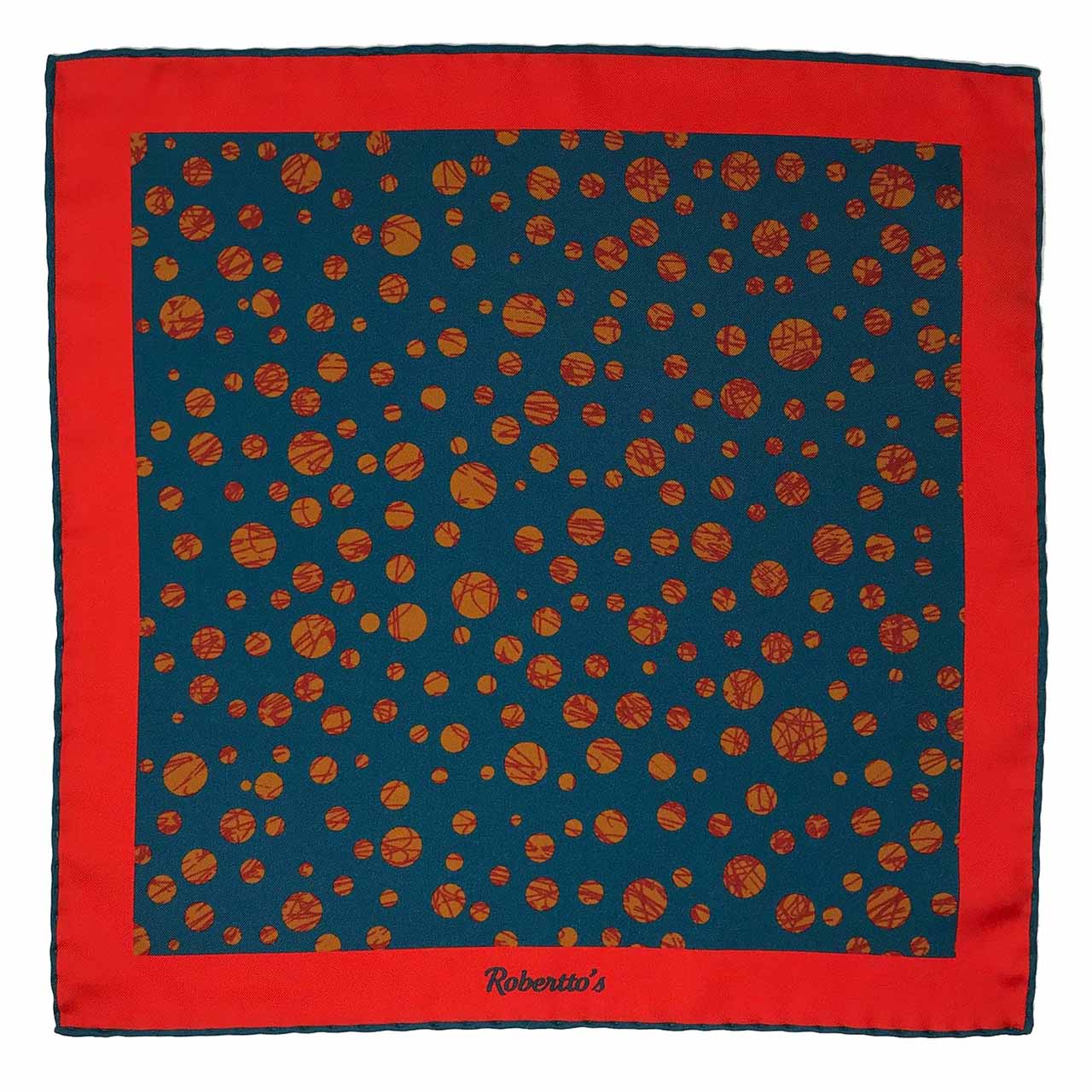 Daliesque Petroleum Blue Pocket Square