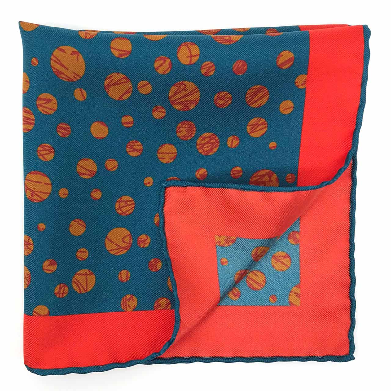 Daliesque Petroleum Blue Pocket Square