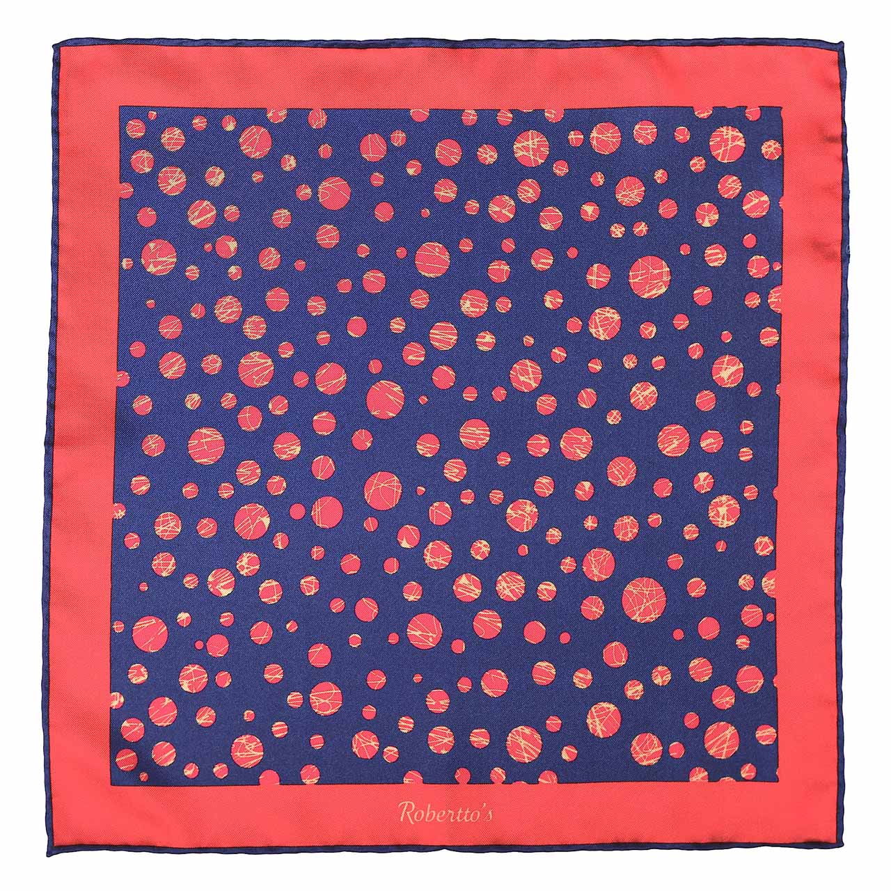 Daliesque Navy Blue Pocket Square