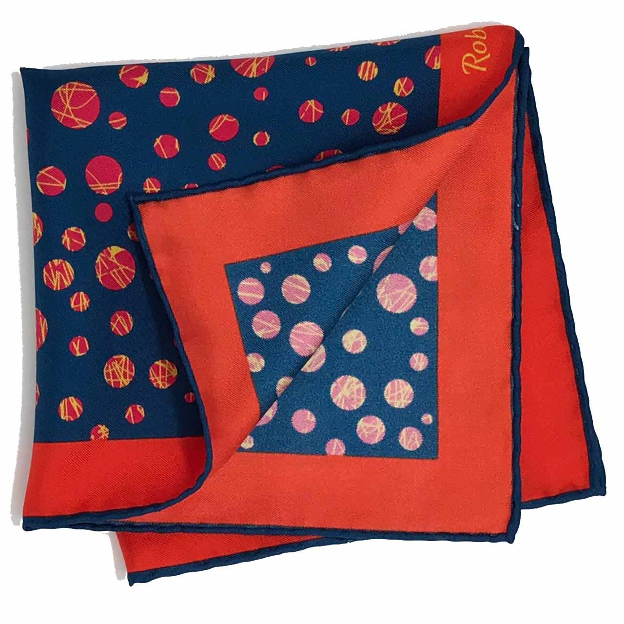 Daliesque Navy Blue Pocket Square