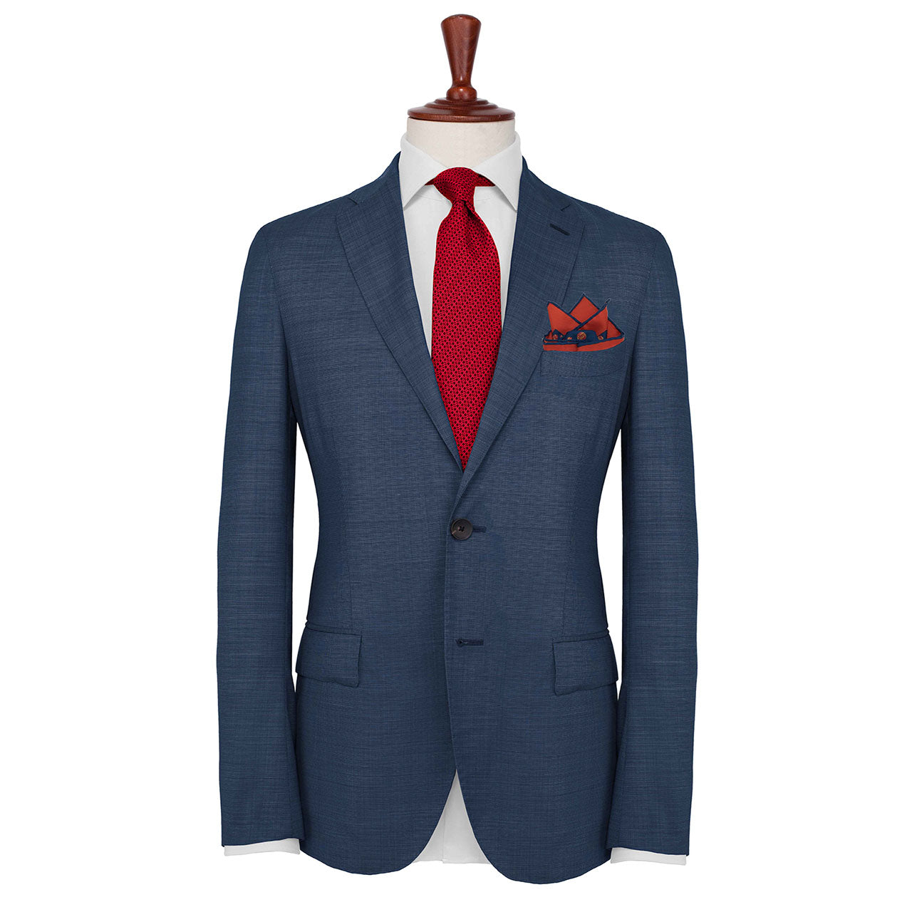 Daliesque Navy Blue Pocket Square