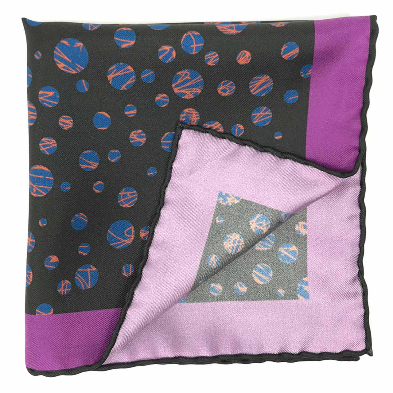 Daliesque Charcoal Grey Pocket Square