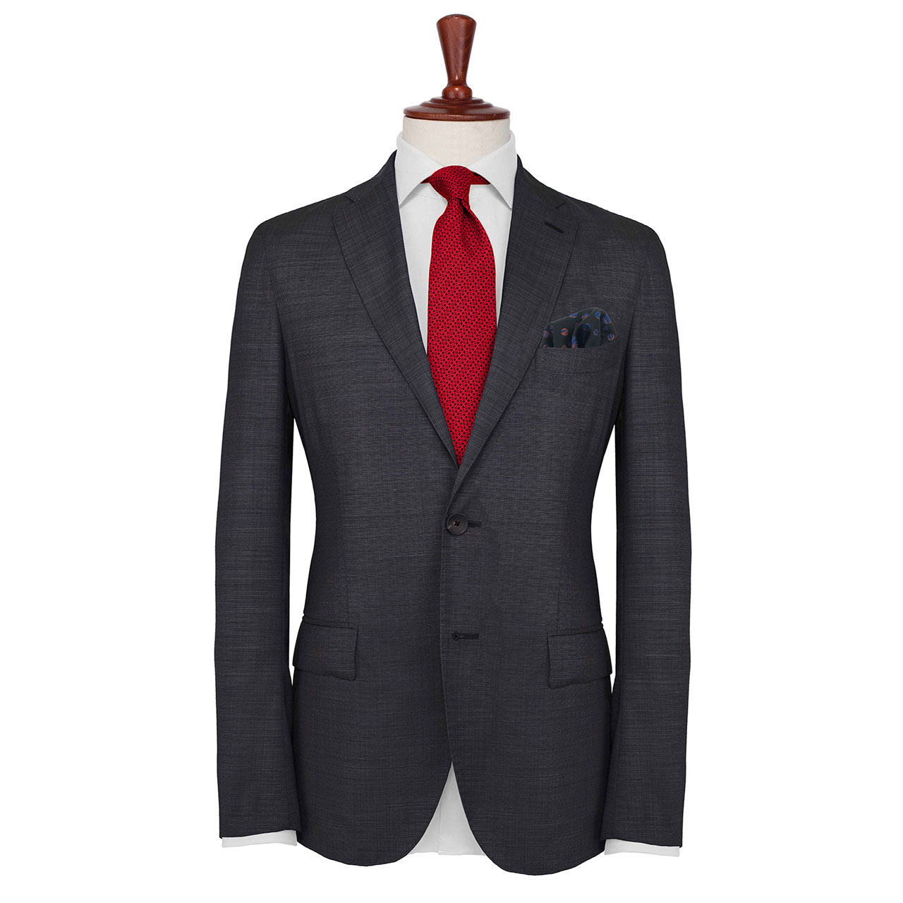 Daliesque Charcoal Grey Pocket Square