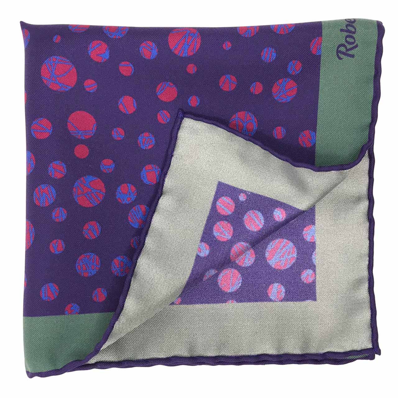 Daliesque Eggplant Purple Pocket Square