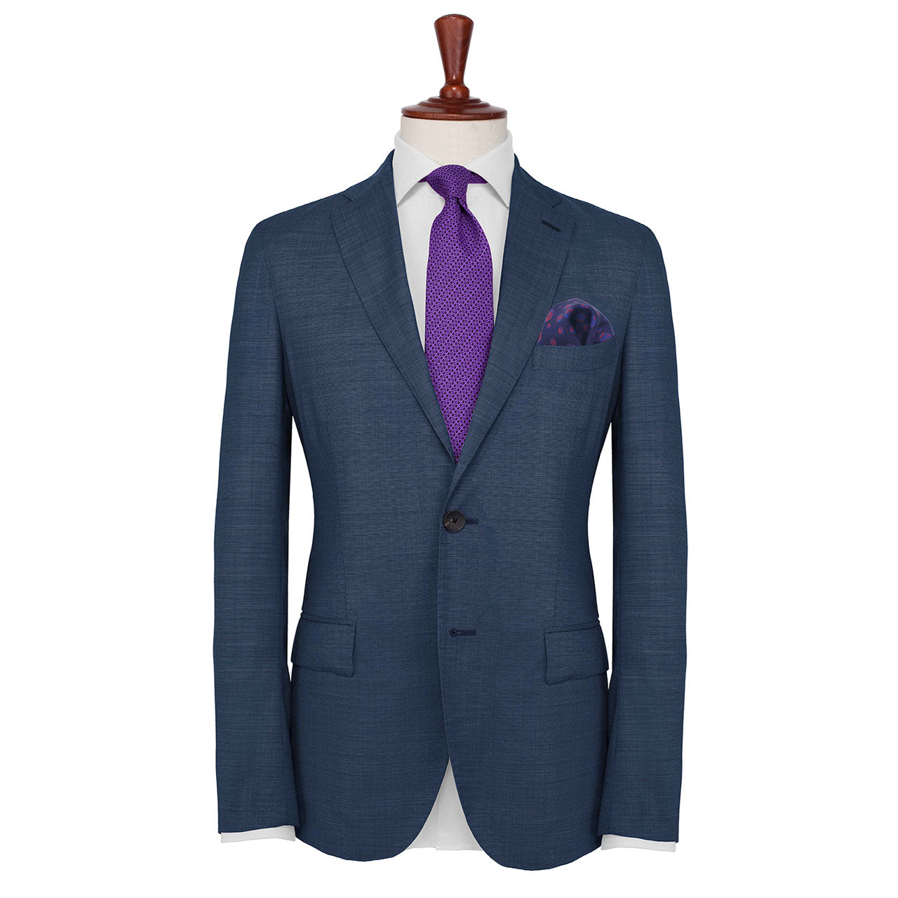 Daliesque Eggplant Purple Pocket Square