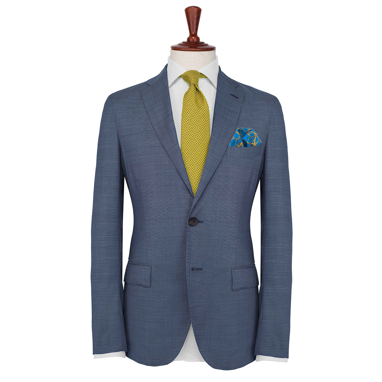 Labyrinthine Blue Pocket Square