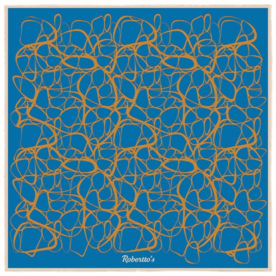 Labyrinthine Blue Pocket Square