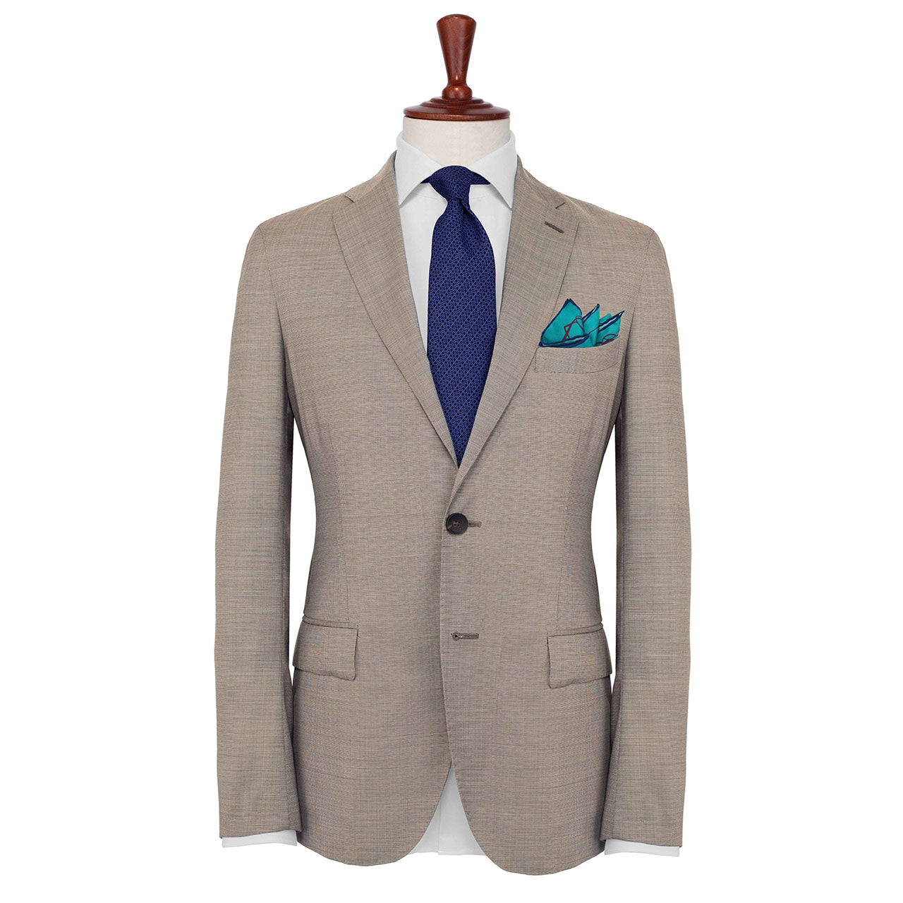 Labyrinthine Arctic Blue Pocket Square