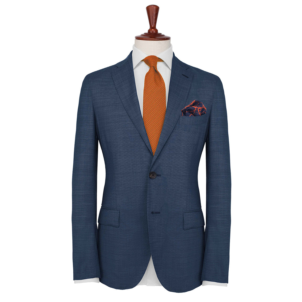 Labyrinthine Navy Blue Pocket Square