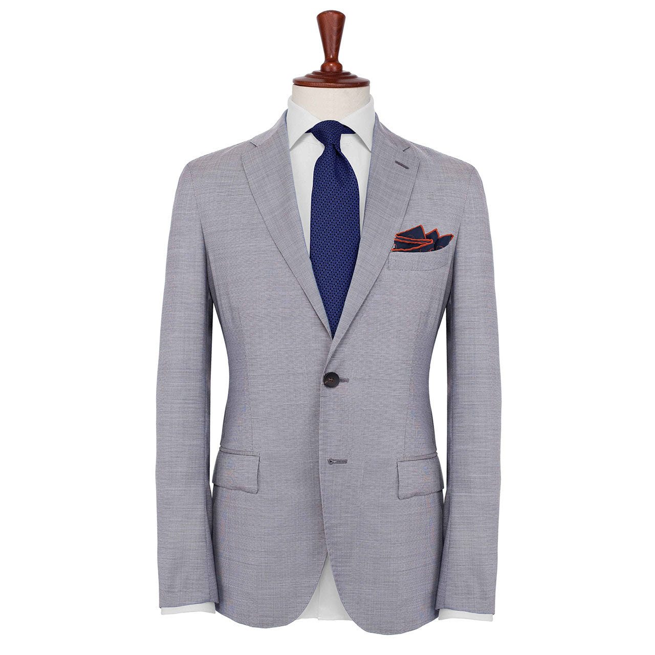 Labyrinthine Navy Blue Pocket Square