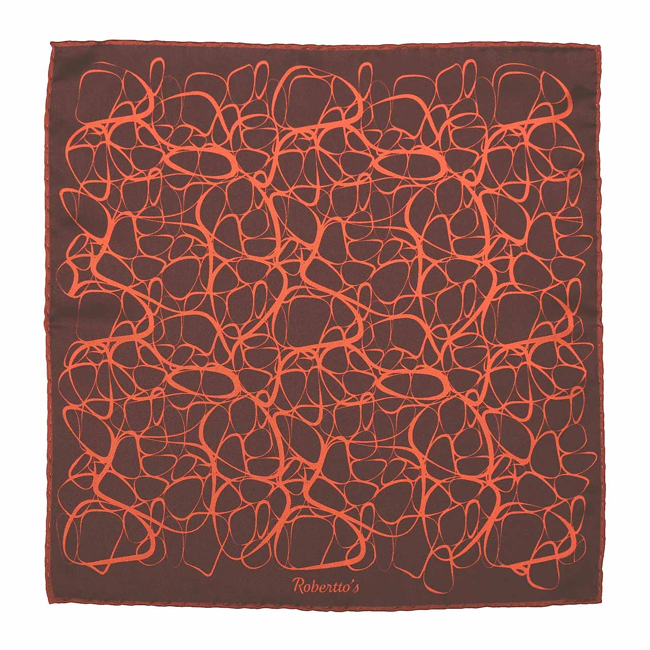 Labyrinthine Deep Plum Pocket Square