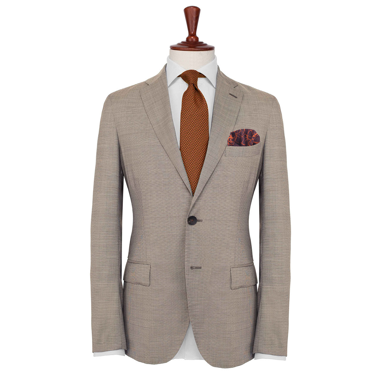 Labyrinthine Deep Plum Pocket Square