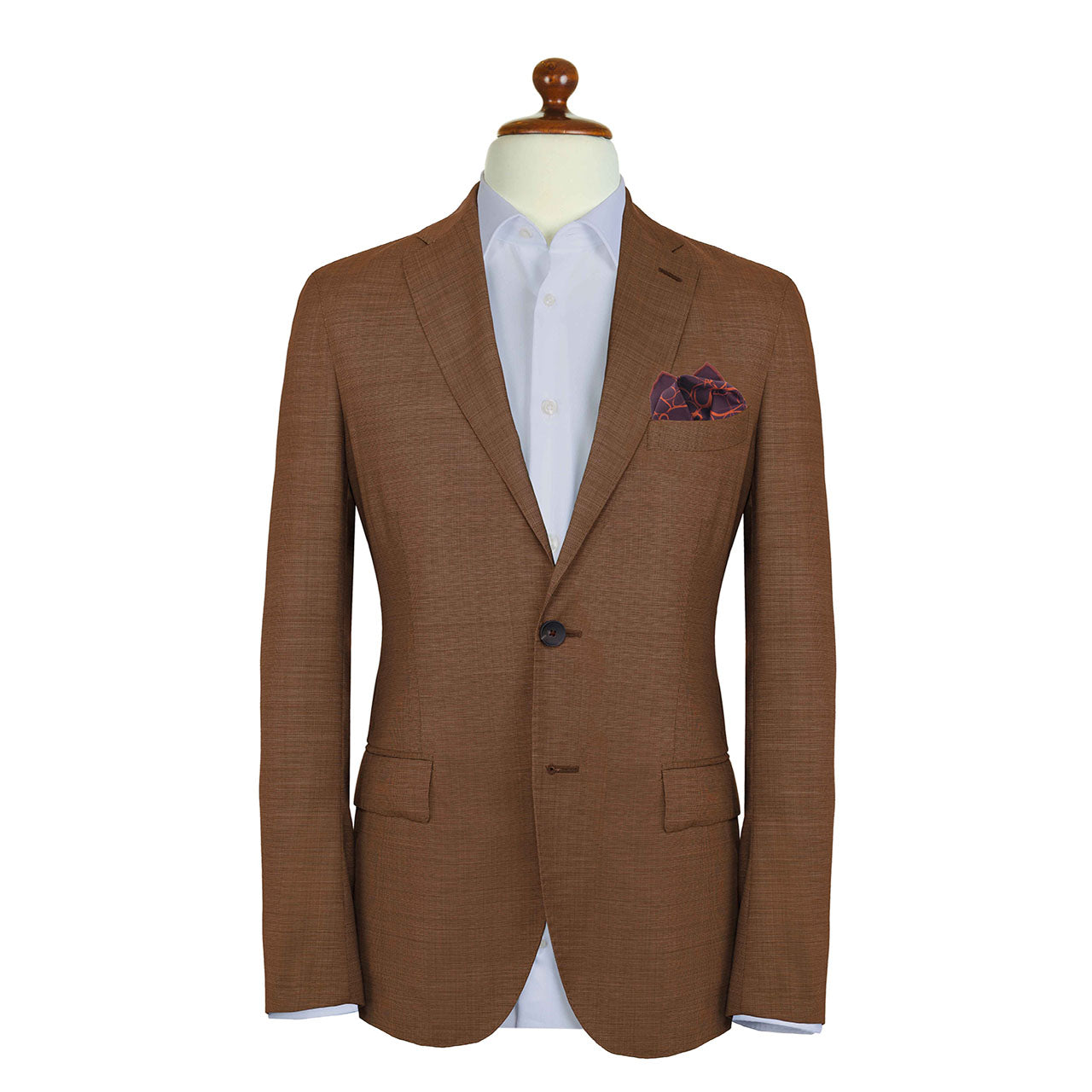 Labyrinthine Deep Plum Pocket Square