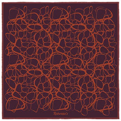 Labyrinthine Deep Plum Pocket Square