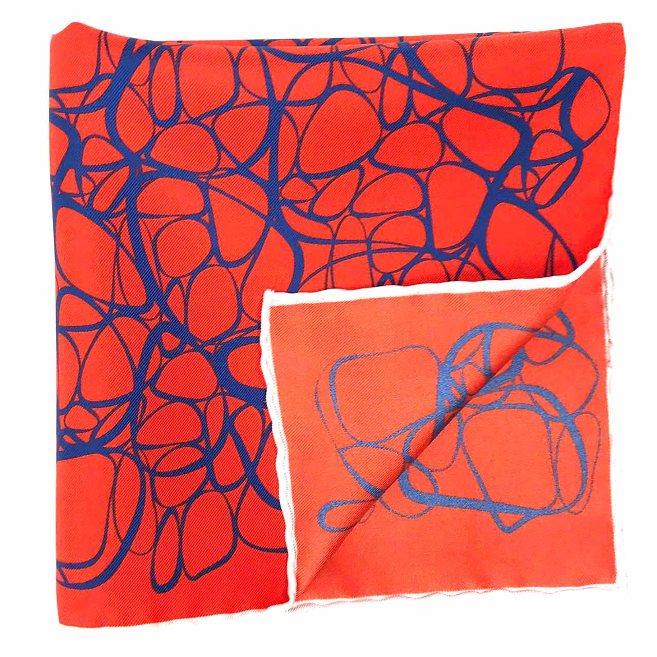 Labyrinthine Solid Red Pocket Square