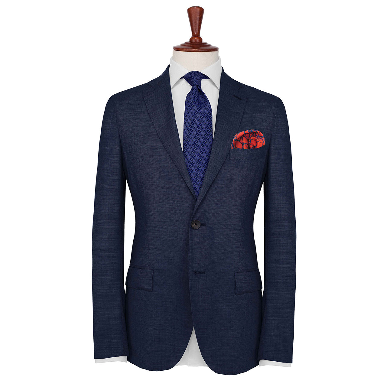 Labyrinthine Solid Red Pocket Square