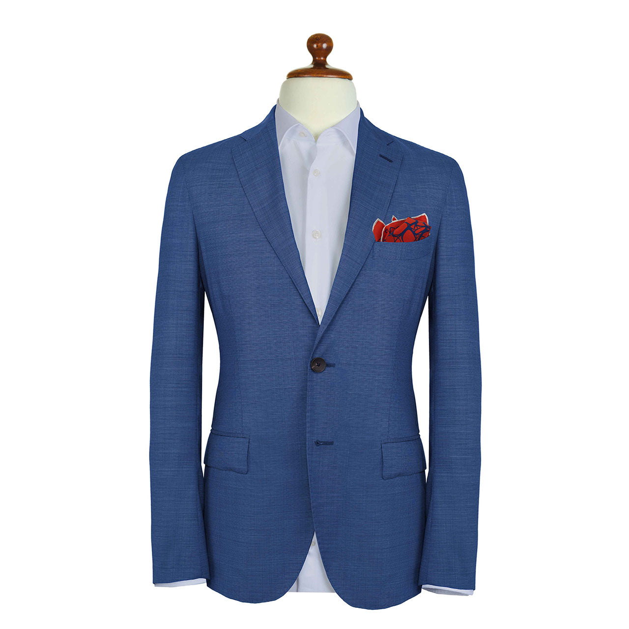 Labyrinthine Solid Red Pocket Square