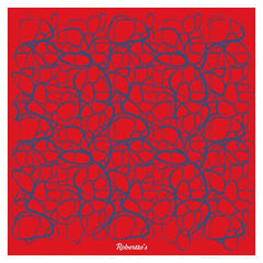 Labyrinthine Solid Red Pocket Square